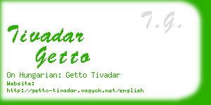 tivadar getto business card